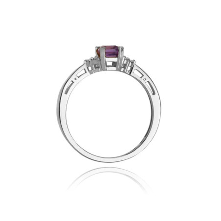 Gold ring with amethyst, white gold, 0.50ct GoldJewellery
