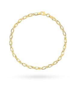 Gold bracelet oval elements