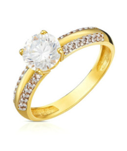 8k Gold Ring With Cubic Zirconia