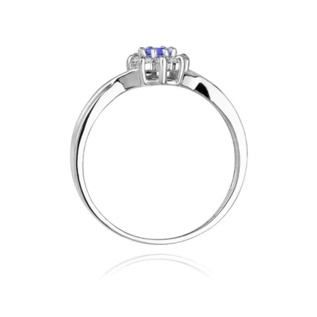 Gold ring with tanzanite, white gold, 0.15ct | GoldJewellery