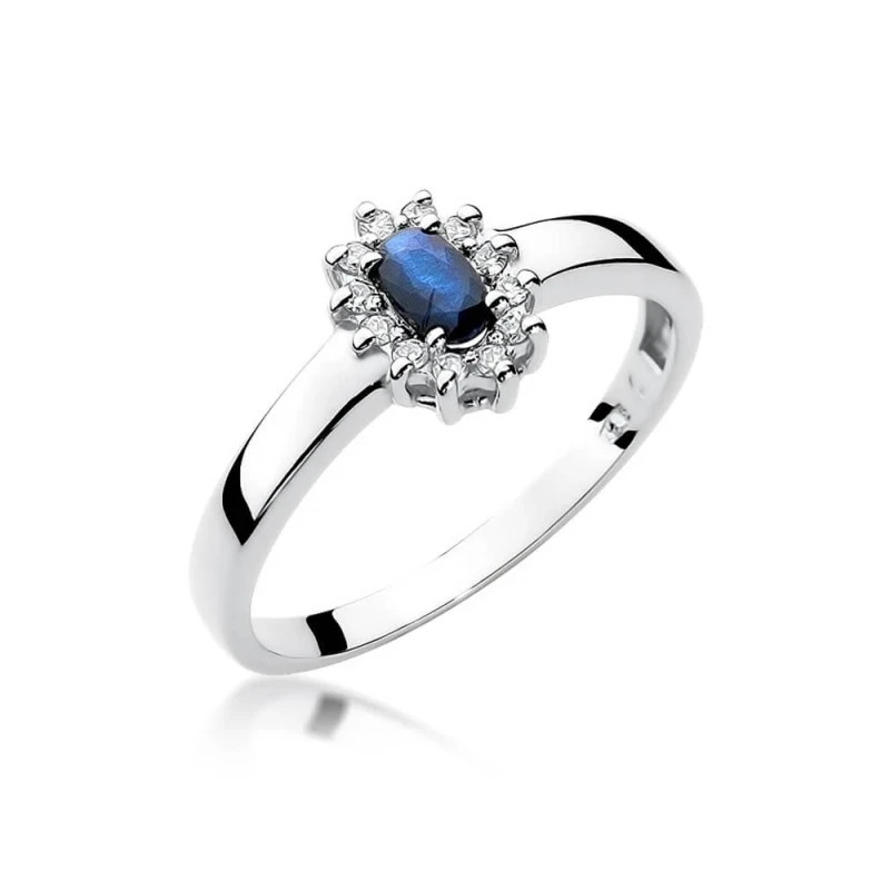 Sapphire ring in white gold 0.70ct | GoldJewellery Sapphire ring in white gold 0.70ct | GoldJewellery