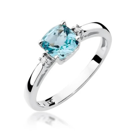 Topaz ring in white gold 1.10ct | GoldJewellery
