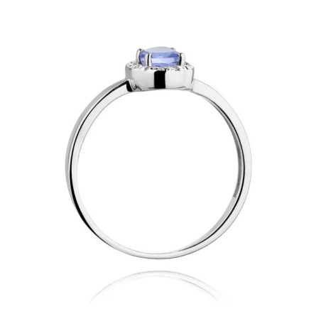 Gold ring with diamond White gold EW-330 tanzanite | GoldJewellery