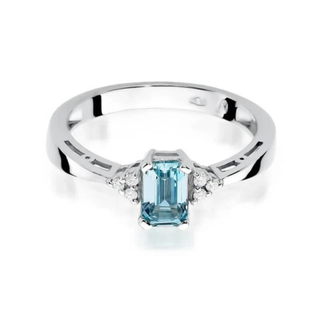 Gold ring with topaz, white gold, 0.60ct | GoldJewellery