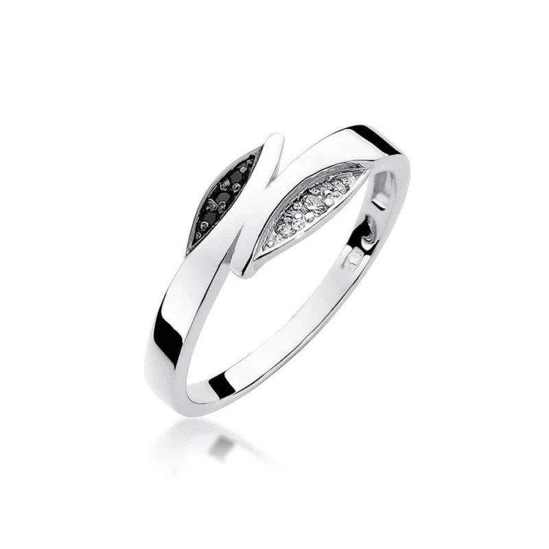 Gold ring with diamond White gold EW-107 black diamonds | GoldJewellery Gold ring with diamond White gold EW-107 black diamonds | GoldJewellery