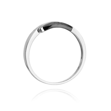 Gold ring with diamond White gold EW-107 black diamonds | GoldJewellery