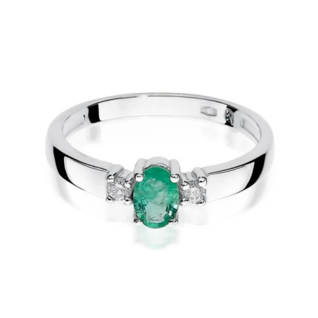 Emerald ring white gold 0.40ct | GoldJewellery