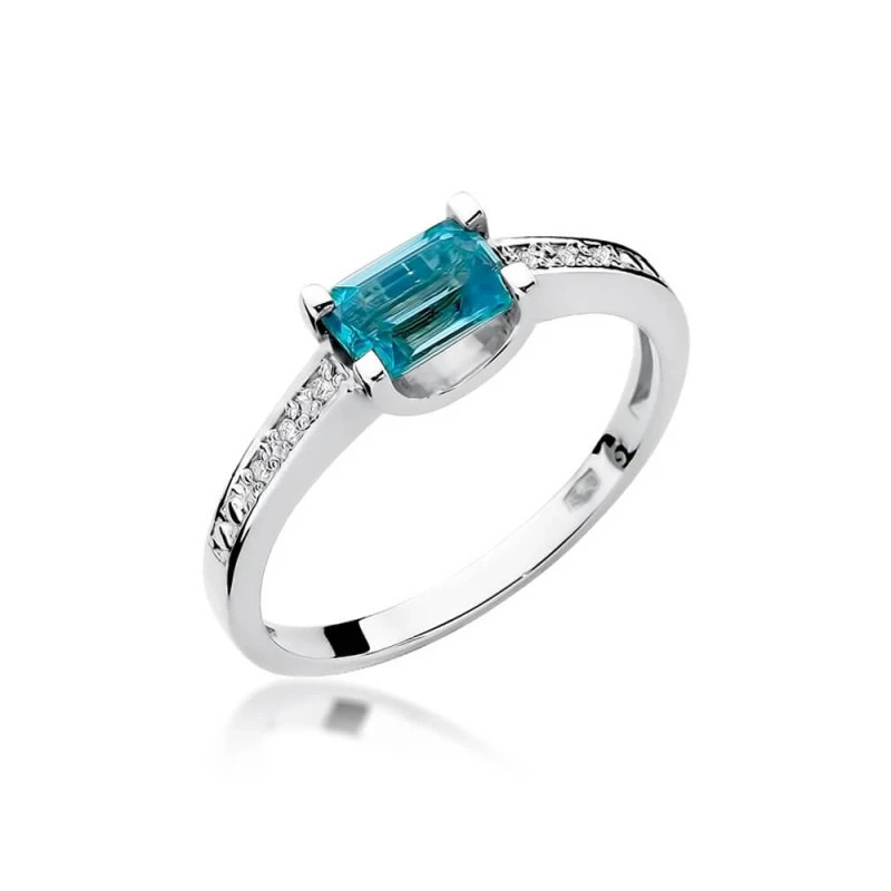 Topaz ring in white gold 0.65ct | GoldJewellery