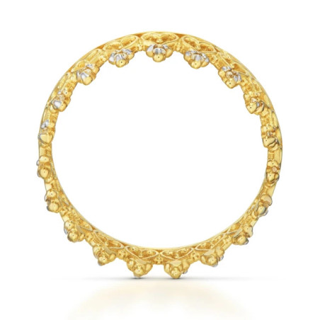 585 gold crown ring with stones P1.771P | GoldJewellery