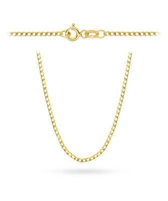 Łańcuszek złoty pr. 14k - splot pancerka diamentowana / nacinana 45cm