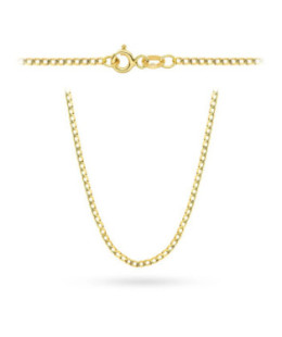 Łańcuszek złoty pr. 14k - splot pancerka diamentowana / nacinana 45cm