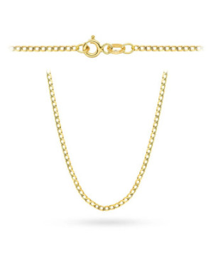 Łańcuszek złoty pr. 14k - splot pancerka diamentowana / nacinana 45cm
