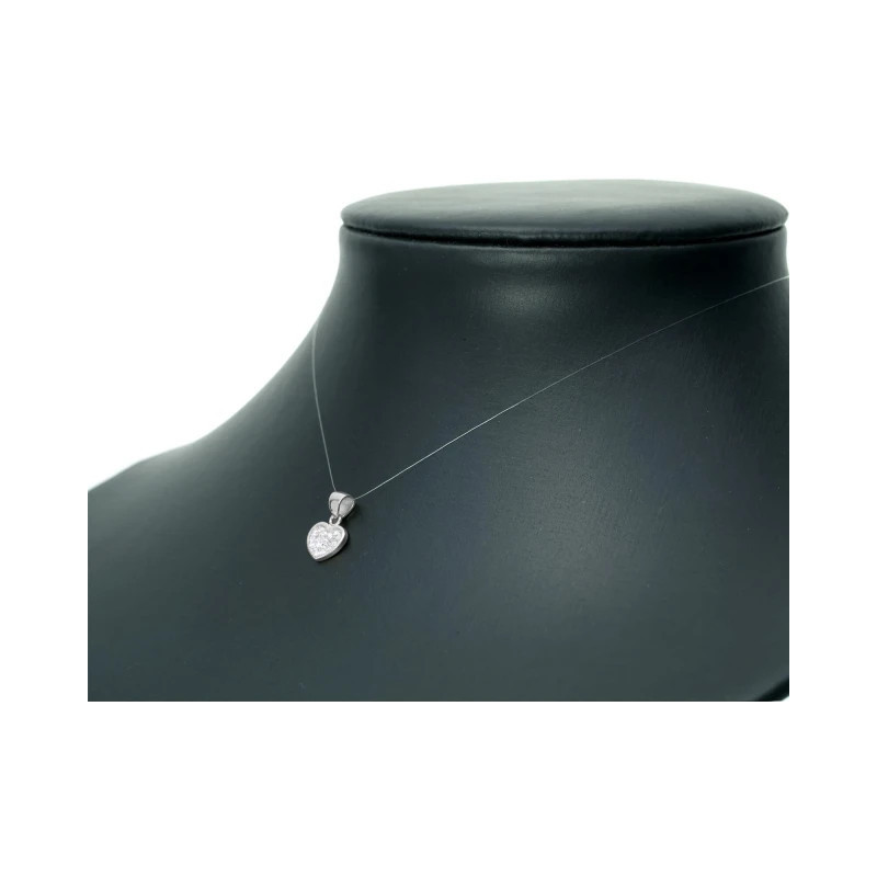 Gold pendant with cubic zirconia HEART Pendant W3.2335wP | GoldJewellery