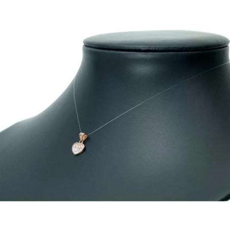 Gold pendant with cubic zirconia HEART Pendant W3.2335rP | GoldJewellery