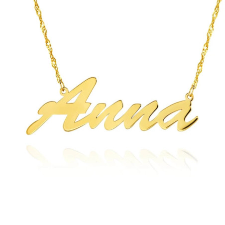 Gold necklace with personalized inscription | GoldJewellery