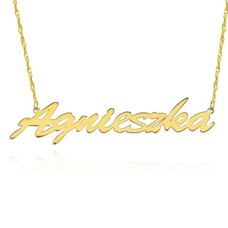 Gold necklace with personalized inscription | GoldJewellery