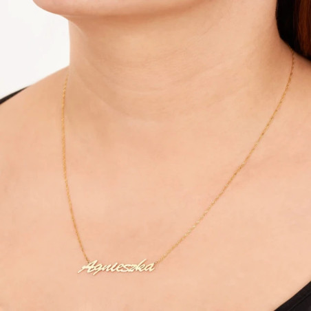 Gold necklace with personalized inscription | GoldJewellery