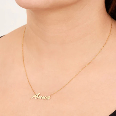 Gold necklace with personalized inscription | GoldJewellery