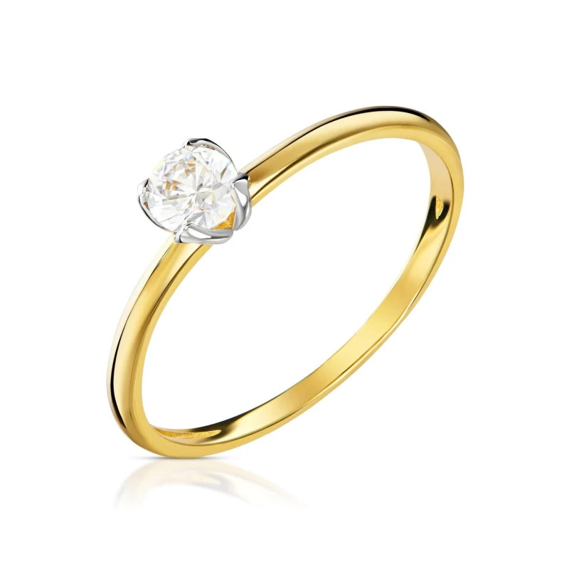 Classic gold engagement ring 333 P3.1659 | GoldJewellery