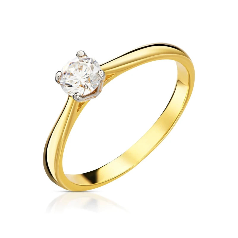 Engagement ring 585 classic with zircon P3.1580P| GoldJewellery
