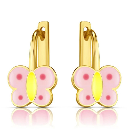 Gold butterfly earrings 585 KZDW.001 | GoldJewellery