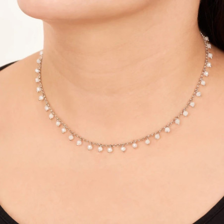 Silver necklace with beads SN18 |GoldJewellery