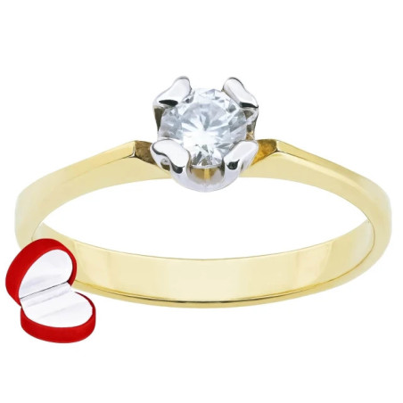Engagement ring with zircon 333 P3.1334 | GoldJewellery