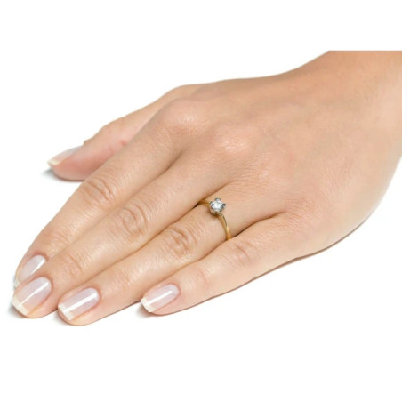 Engagement ring with zircon 333 P3.1334 | GoldJewellery