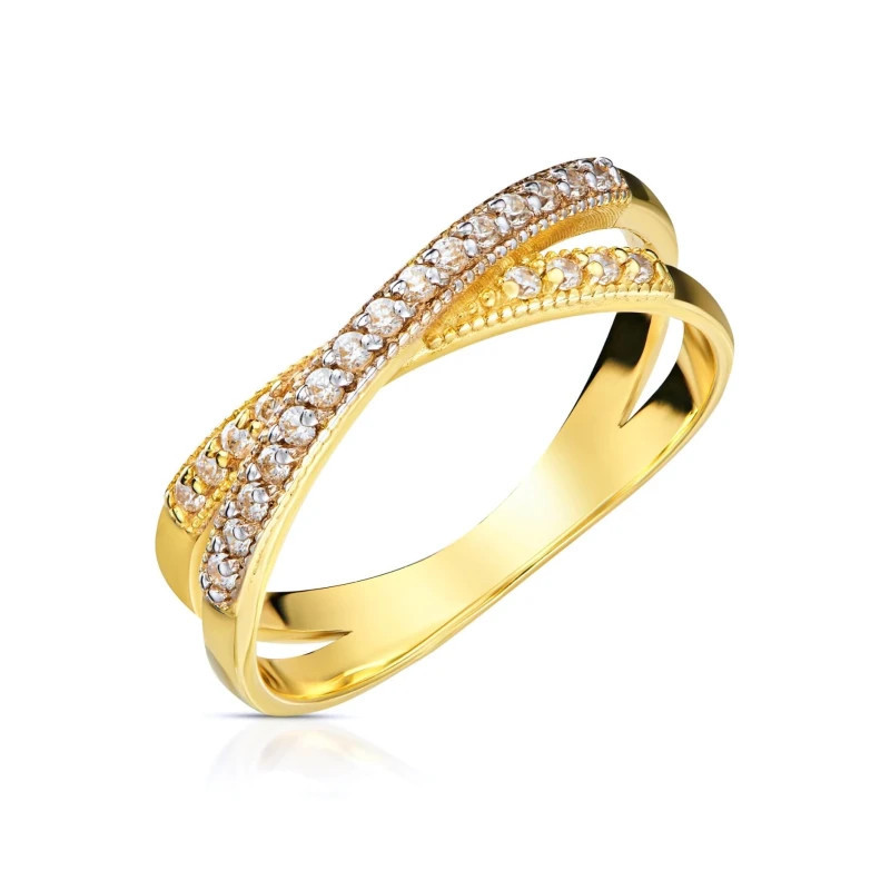333 gold ring intertwined with stones GoldJewellery 333 gold ring intertwined with stones GoldJewellery