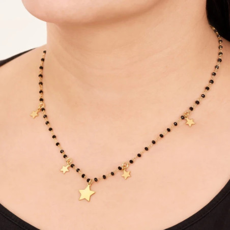 Silver necklace gold-plated with 14k gold Stars SNZ.002 |GoldJewellery