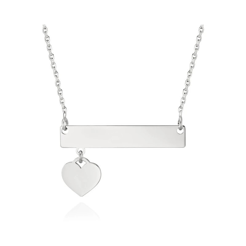Silver necklace INFINITY AND PLATE WITH HEART SN26 |GoldJewellery Silver necklace INFINITY AND PLATE WITH HEART SN26 |GoldJewellery