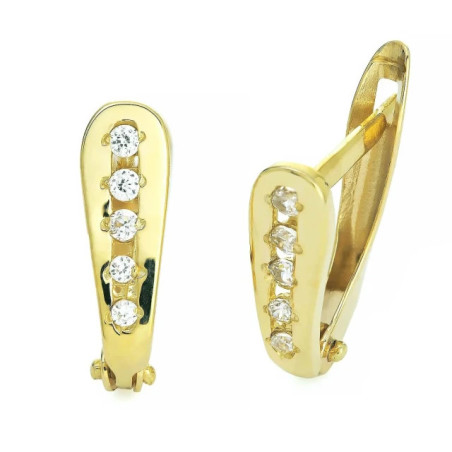Gold earrings with stones 333 K3.2304 | GoldJewellery