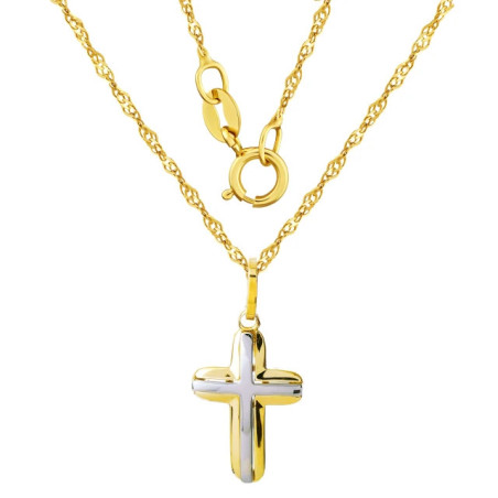 BEAUTIFUL GOLD CROSS Baptism Communion trial 585 W1.178P | GoldJewellery