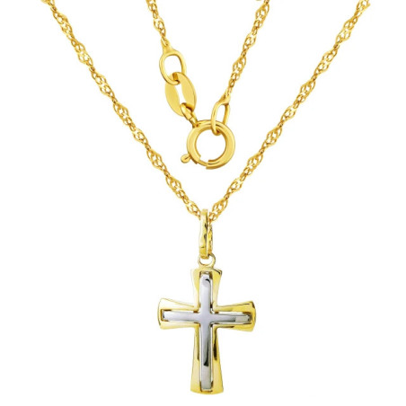 BEAUTIFUL GOLD CROSS Baptism Communion trial 585 W1.179P | GoldJewellery