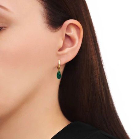 Gold Nature earrings made with Swarovski Crystal| GoldJewellery