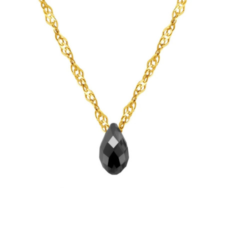 Gold necklace with a Wind crystal made with Swarovski GoldJewellery