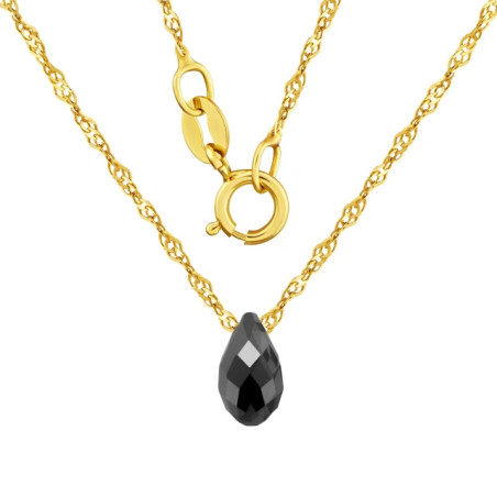 Gold necklace with a Wind crystal made with Swarovski GoldJewellery