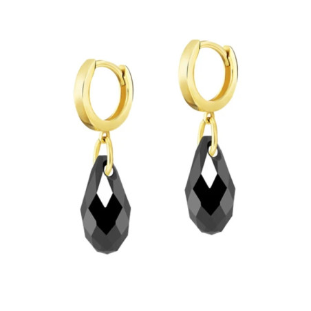Gold Wind earrings made with Swarovski Crystal 585| GoldJewellery