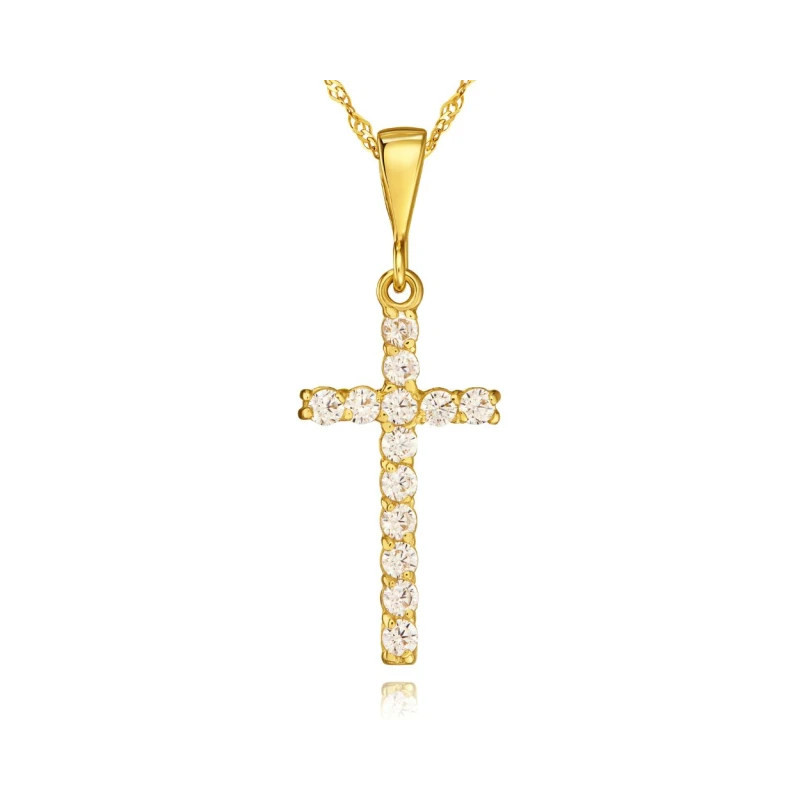 Beautiful cross with zircons W2.618| GoldJewellery