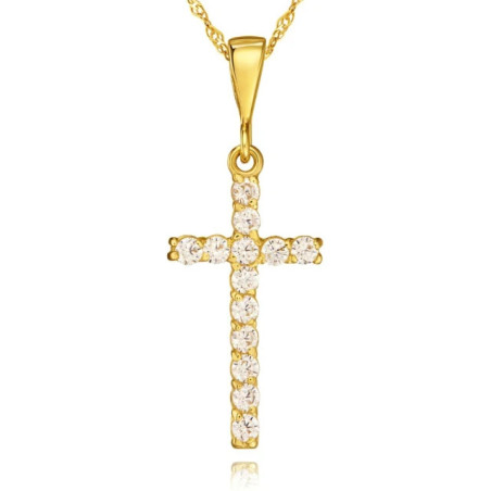 Beautiful cross with zircons W2.618| GoldJewellery