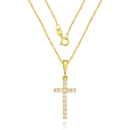 Beautiful cross with zircons W2.618| GoldJewellery