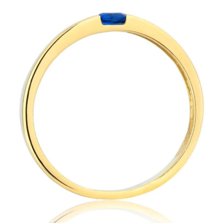 Wedding ring 585 with blue stone P1.114Pn | GoldJewellery