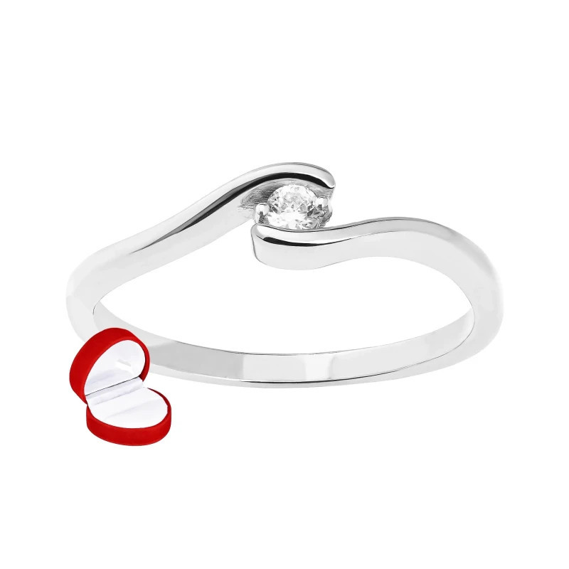 Delicate gold ring white gold 585 P3.1518BP | GoldJewellery