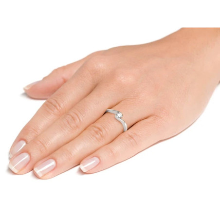 Delicate gold ring white gold 585 P3.1518BP | GoldJewellery