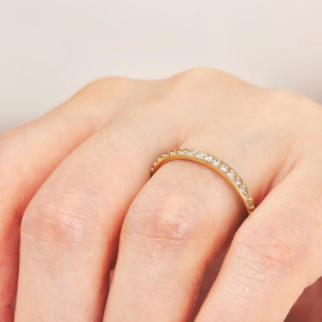 Ring with cubic zirconias around 585 P2.919P | GoldJewellery