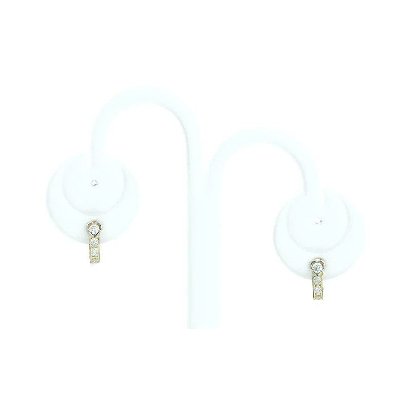 First communion earrings for a girl with cubic zirconia, 333 K3.2366 | GoldJewellery