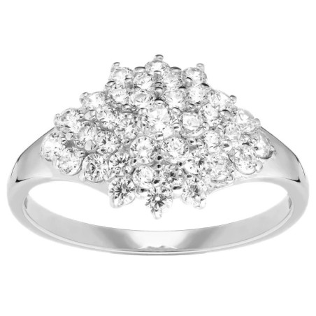 Large silver flower ring PS3.1551 | GoldJewellery