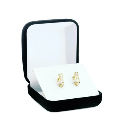First communion earrings for a girl with cubic zirconia, 333 K3.2366 | GoldJewellery