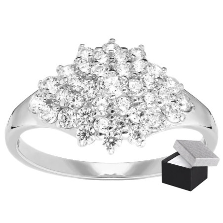 Large silver flower ring PS3.1551 | GoldJewellery