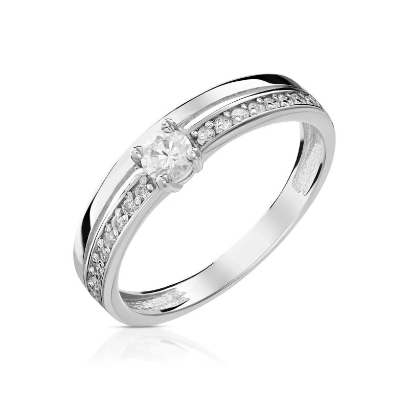 Double silver ring PS3.1656 | GoldJewellery